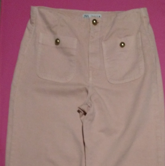 Zara Pink Wide-Leg Pants - Picture 5 of 7